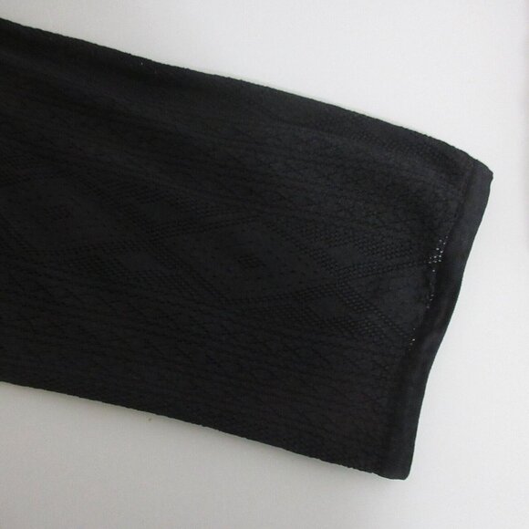 Lane Bryant Wrap Front Sweater 14/16 Black Open Knit Short Sleeve Layering Top - Picture 4 of 4